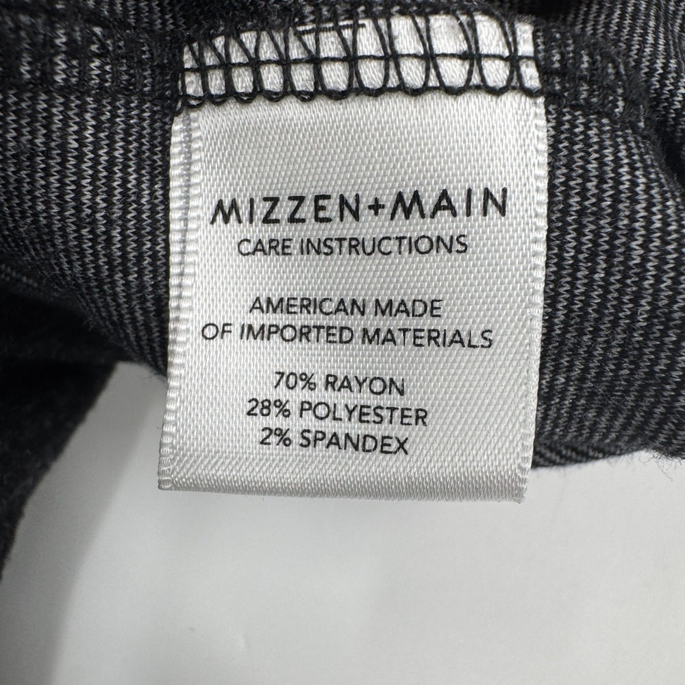 Mizzen+Main Quarter Zip Pullover Mens XL Charcoal‎ Gray Trim Fit Performance Lux - Picture 5 of 8